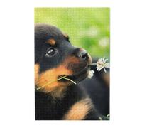 Dog Puppy RottweilerWooden Puzzles for Adults 1000 Pieces, Jigsaw Puzzle