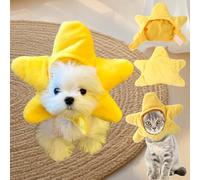 Dog Puppy Star Hat Starfish Headgear Costume Cute Cat Kitten Apparel (One Size,Yellow)