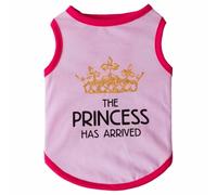 Dog Puppy Vest Crew Neck Letter Print Fashion Clothes Pet Vest Sleeveless Clothes for Dogs Cat Clothes Suitable for XS Puppies (Pink, One Size)