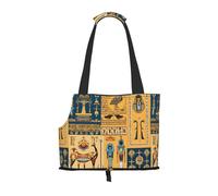 Dog Purse Carrier, Ancient Egypt Tribe Series Print Dog Carrier with Pockets for Dog 0-11lbs Tote Bag Carrier with Pocket