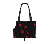Dog Purse Carrier, Art Ladybug Tracks Print Dog Carrier with Pockets for Dog 0-11lbs Tote Bag Carrier with Pocket
