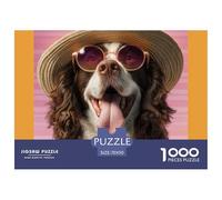 Dog Puzzle 1000 Pieces Adults Educational Relaxing Brain Training Cute Pet Adorable Puppy Precision Pieces Quality 70x50cm/1000pcs