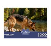 Dog Puzzle 1000 Pieces Adults Educational Relaxing Brain Training cute Pet Drink Water Precision Pieces Quality 38x26cm/1000pcs