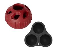 Dog Puzzle Ball 2x Puzzle Treat Dispenser | Interactive Dog Treat Ball, Puzzle Feeder Ball, Safe Puzzle Treat Dispenser for Pets Puppy Health Training (D)