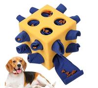 Dog Puzzle Ball, Puppy Treat Dispenser Slow Feeder, Interactive Enrichment Chew Toy for Mental Stimulation and Training of Small Medium Large Dog Breeds, 10x10x10cm