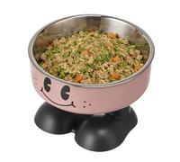 Dog Puzzle Bowl - Silicone Slow Food Dog Bowls for Healthy Eating | Leak-proof Feeder - Raised Stainless Steel Feeding Bowls to Reduce Joint Neck Fatigue, Water Feed