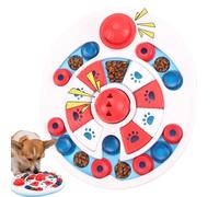 Dog Puzzle Feeder Toys, Interactive Feeding Bowl, Slow Feeder Dog Bowl, Anti Slip Food Dispenser 34.2x29.5x6.3cm for Dogs, Home, Indoor, Outdoor, Present, Blue, Red Color