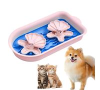 Dog Puzzle Slow pet Feeder, Slow Feeder Dog Bowls with Lick Mat and Puzzle Inserts for Large Dogs with Non-Slip Base, Removable Puzzle Inserts Easy to Clean (Blue)