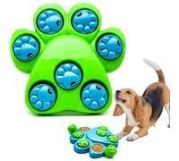 Dog Puzzle Toy - BONE & PAW shape Feeder - Interactive Toys for Boredom, Treat Dispensing, Hide, Seek, Treat & Training Enrichment, Slow Feeding, Gifts (Green, Paw Shape)