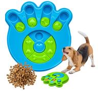 Dog Puzzle Toy - BONE & PAW shape Feeder - Interactive Toys for Boredom, Treat Dispensing, Hide, Seek, Treat & Training Enrichment, Slow Feeding, Gifts (Blue, Paw)