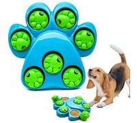Dog Puzzle Toy - BONE & PAW shape Feeder - Interactive Toys for Boredom, Treat Dispensing, Hide, Seek, Treat & Training Enrichment, Slow Feeding, Gifts (Blue, Paw Shape)