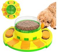 Dog Puzzle Toy, Duble Levels Slow Feeder, Interactive Treat Dispenser for All Breeds, Intelligence Training and Entertainment Toys, Durable Environmentally Friendly, Improve Dog's IQ, 4.2 Inch Height