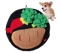 Dog Puzzle Toy Funny Burger Steak Fried Chicken Slow Feeder Treat Dispensing Plush Durable Hide and Seek Crinkle Chew Toy Snuffle Game (Brown, Medium)
