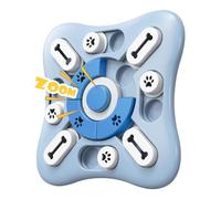 Dog Puzzle Toy & Slow Feeder Bowl, Interactive Treat Dispensing Toy with 11 Movable Parts, Squeaker & Non-Slip Base, Mental Enrichment Feeder for Dogs, Dishwasher Safe