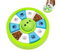 Dog Puzzle Toys, Interactive Food Feeder, Slow Treat Dispenser Squeaky Feature, Intelligence Sturdy Build for Small, Medium, Large Pets, Green, 8.74 x 2.76 inches