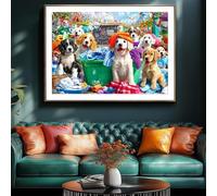 Dog Puzzles - Funny Dog & Laundry Theme Game | Incastrable Thousand Piece Puzzle with Letters on the Back | Family Activity for Men and Women and Fun Group Game and Challenge
