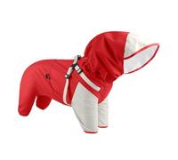 Dog Rain Coat - Dog Hooded Detachable Jacket - Puppy Raincoat with Clear Hood, Charge Forward Four Legged Cutting Design, Easy To Put On and Take Off, for Outdoor Exploration and Rainy Day Walks