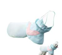 Dog Rain Coat Large Dog Raincoat Waterproof | Removable Hood Snug Fitting Jacket, Waterproof Reinforced Stitching Coat, Lightweight Quick Dry Windproof Reflective Blue M