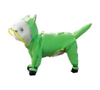 Dog Rain Coat - Waterproof Pet Jacket, Reflective Strip Safety, Mediums Size Apparel With Tail Foot Coverage | Outdoor Protection Outfit For Small Medium Walking Snow Cold Weather Travel Thunderstorm