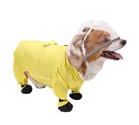 Dog Rain Coat - Waterproof Raincoat for Dogs Rain Poncho Reflective - Windproof Clear Hood Lightweight Dog Raincoats Full Coverage for Daily Walking Hiking Outdoor