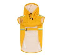 Dog Rain Jacket, Dog Poncho Raincoat, Lightweight Portable Pet Rain Jacket, Adjustable Pet Coat Poncho with Hood and Reflective Strips, Highly Visible, Breathable Dog Clothes