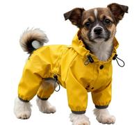 Dog Rain Jacket Lightweight Yellow Puppy Small Clothes