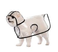 Dog Rain Jacket - Portable Transparent Raincoat with Adjustable Hood, Lightweight Poncho | Waterproof Outerwear for Small Large Puppies, Comfortable Fit, Keep The Crazy