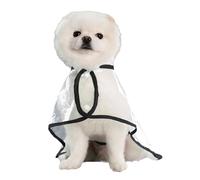 Dog Rain Jacket - Portable Transparent Raincoat with Adjustable Hood, Lightweight Poncho | Waterproof Outerwear for Small Large Puppies, Comfortable Fit, Keep The Crazy