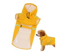 Dog Rain Jacket | Waterproof Dog Poncho Reflective Strip,Adjustable Hooded Pet Coat Poncho with Reflective Strip, High-Visibility Breathable Dog Clothes for Walking