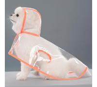 Dog Rain Jacket Waterproof Full Body Coverage, Clear EVA Pet Raincoat with Hood, Breathable Windproof Dog Poncho for Small Medium Large Breed Dogs(Orange,2xl)