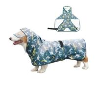 Dog Rain Jacket, Waterproof Pet Clothes Adjustable Waterproof Pet Clothes with Rope Hole Band Waterproof Dog Rain Jacket Clothes