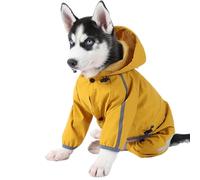 Dog Rain Jackets - Waterproof Hooded Poncho, Reflective Strip Design With Four Legs | Lightweight Rainwear Clothes For Small Medium Large Dogs Cats Outdoor Walking Travel Protection