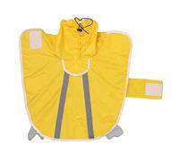 Dog Raincoat Adjustable Reflective Windproof Lightweight Pet Jacket Hoodie for Puppy Yellow PVC Material (No. 26)