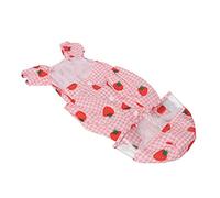 Dog Raincoat, Dog Rain Jacket Hooded Breathable Strawberry Patterns Puppy Rain Jacket Dog Rain Coat Dog Rain Coat Poncho with Strip Reflective for Large Medium Small Puppies (S)