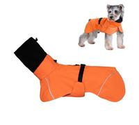 Dog Raincoat | Double Collar Waterproof Dog Raincoat | Lightweight Reflective Pet Poncho Adjustable Jacket Clothes for Puppy, Walking & Running