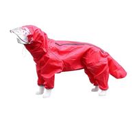 Dog Raincoat for Medium Large Dogs, Reflective Dog Raincoats Jacket with Detachable Hood & Tail, Easy to Wear Full Leg Coverage Waterproof Rain for Walking Rainy Day(Girl dog,6XL)