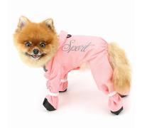 Dog Raincoat Full Coverage Waterproof Hooded Pet Rain Jacket with Reflective Strips, Adjustable Poncho for Dogs, Anti-Mud Dirt Waterproof Dog Coat