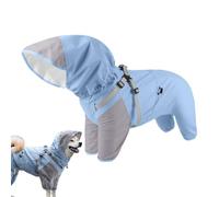 Dog Raincoat - Hooded Slicker Poncho - Waterproof Adjustable for M to X-Large Dogs and Puppies During Rainy Weather Walks, Outdoor Adventures Enhance Nighttime Visibility
