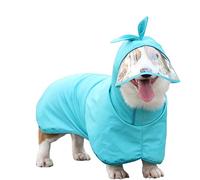 Dog Raincoat Jacket, Pet Slicker with Hood Puppy Lightweight Poncho with Leash Ring for Snow Foggy Day Use(4xl)