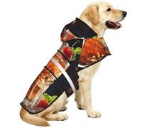 Dog Raincoat Jacket Reflective Adjustable Waterproof Dog Rain Jacket with Leash Hole Windproof Hooded Pet Poncho Rain Coat Classic Cocktail Doggy Slicker for Small to 3X-Large Dogs Walking