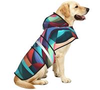 Dog Raincoat Jacket Reflective Adjustable Waterproof Dog Rain Jacket with Leash Hole Windproof Hooded Pet Poncho Rain Coat Colorful World Doggy Slicker for Small to 3X-Large Dogs Walking