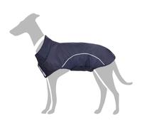 Dog Raincoat Navy Blue L Polyester Waterproof Reflective Night Walk Coat Machine