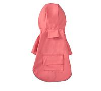 Dog raincoat, Pet Dog Hooded Raincoat Fashion All-Inclusive Poncho Two Legged Clothes Hoodie Waterproof Jacket Puppy Big(Pink,S)
