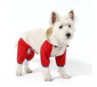 Dog Raincoat,Pet Rain Coat, Dog Raincoat Dog Rain Coats with Hood Waterproof Pet Clothes for Small Medium Dogs Adjustable Reflective Puppy(Red,L)
