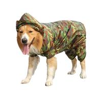 Dog Raincoat,Pet Rain Coat, Extra Large Hoodie Raincoat Waterproof Big Dog Rain Coat, Lightweight Rain Jacket,Camouflage Pet Rain Clothes(4XL)