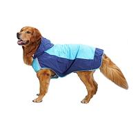 Dog Raincoat,Pet Rain Coat, Large Dog Raincoat Big Dog Clothes Waterproof Pet Coat Fashion Rain Jacket Hooded Lightweight Reflective Dog Poncho(Blue,5XL)