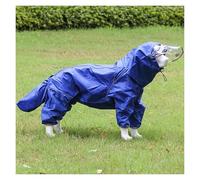Dog Raincoat,Pet Rain Coat, Large Dog Raincoat Reflective Dog Zip Rain Jacket Waterproof Big Dog Clothes Coat Hoodie For Medium Large Dog Outdoor(Blue famale,3XL)