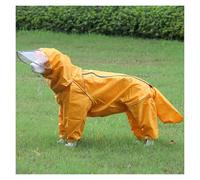Dog Raincoat,Pet Rain Coat, Large Dog Raincoat Reflective Dog Zip Rain Jacket Waterproof Big Dog Clothes Coat Hoodie For Medium Large Dog Outdoor(Yellow famale,2XL)