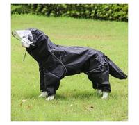 Dog Raincoat,Pet Rain Coat, Large Dog Raincoat Reflective Dog Zip Rain Jacket Waterproof Big Dog Clothes Coat Hoodie For Medium Large Dog Outdoor(Black famale,8XL)