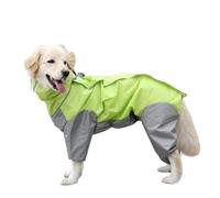 Dog Raincoat,Pet Rain Coat, Pet Dog Raincoat Outdoor Waterproof Clothes Hooded Jumpsuit Overalls For Small Big Dogs Rain Cloak French Bulldog Labrador(Green,16)